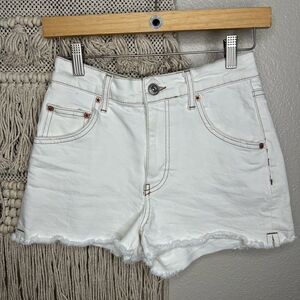 BDG White Jean Shorts with Frayed Hems Size 24